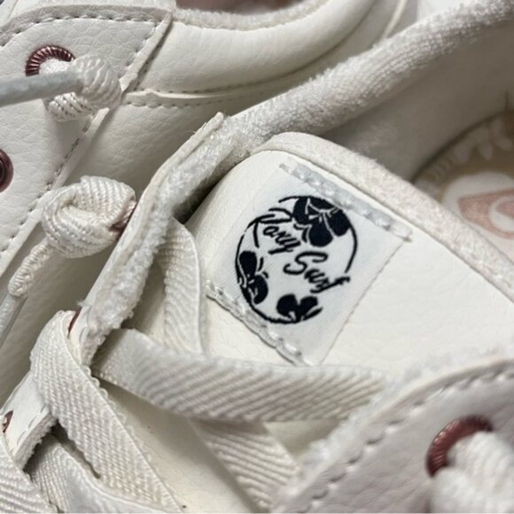 Roxy Chunky Platform Sneakers White & Rose Gold Size 10 - Picture 12 of 13